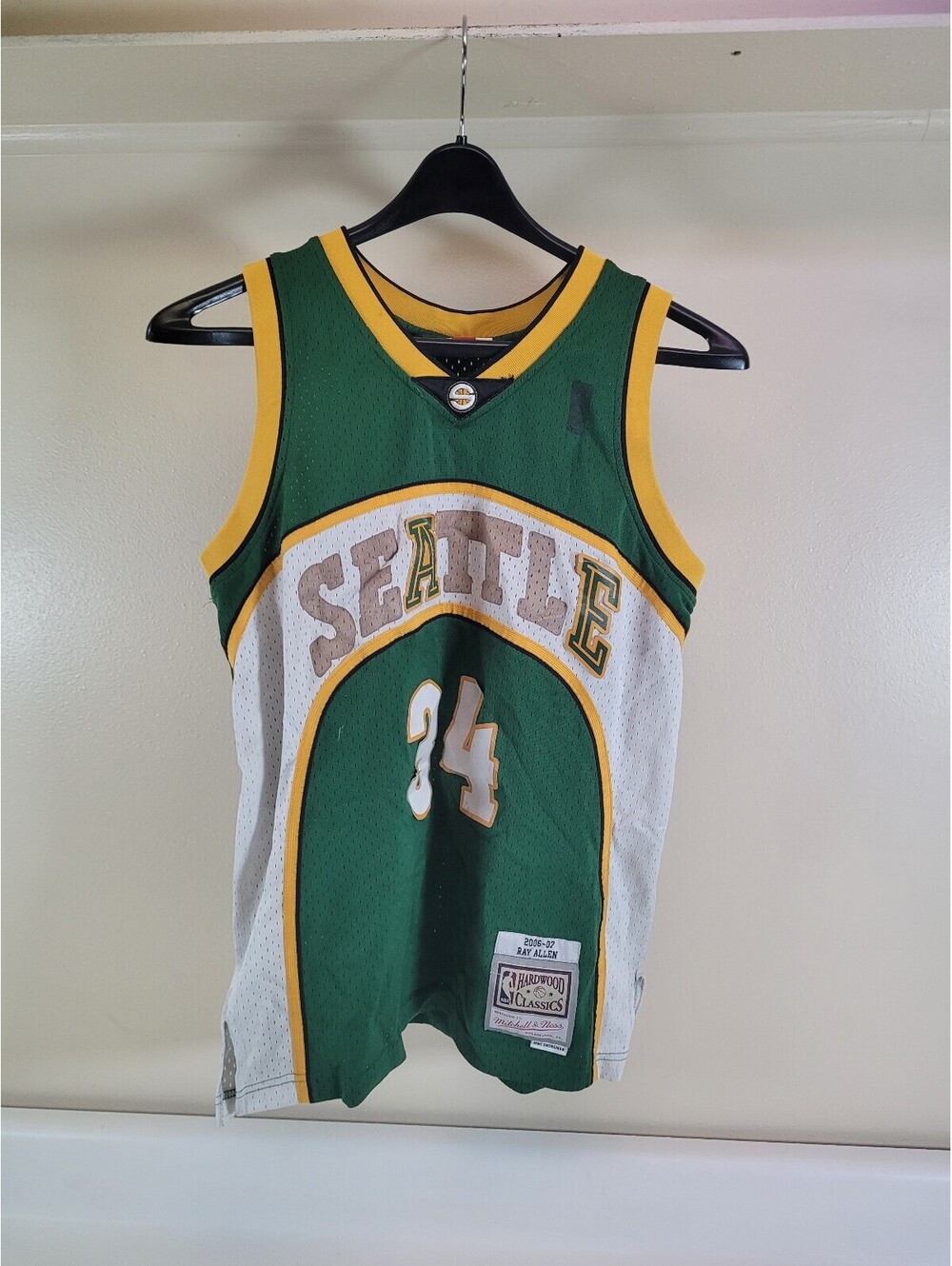 mitchell and ness swingman collection seattle sonics ray allen jersey men medium